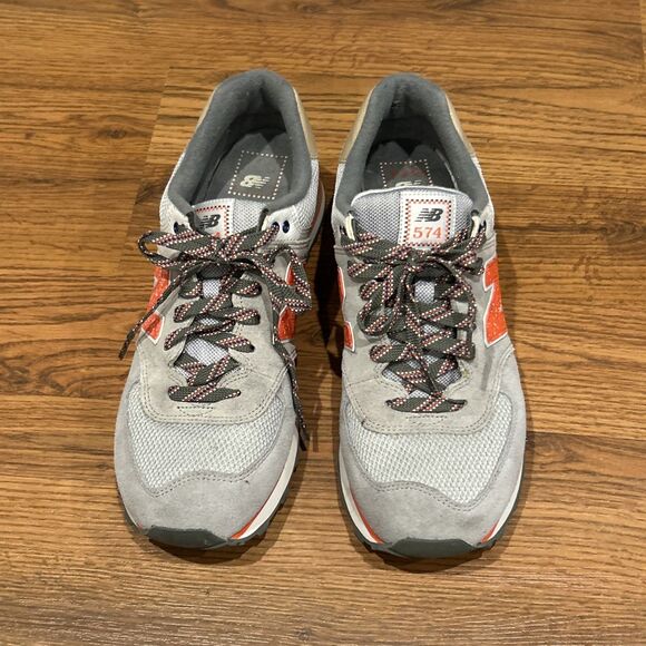 New Balance Gray and Orange Sneakers - Picture 4 of 9